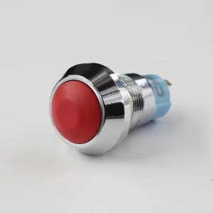 Metal 12mm On off Latching Domed Red Button Switch