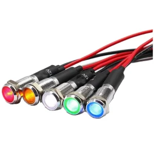Metal Indicator Light for Oven Parts 12v 24v 220v Red Green Yellow Clear