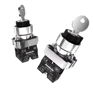 Metal Knob Switch XB2 BG45 BG53 with Key Button Switch 22mm Low Voltage Button Switch