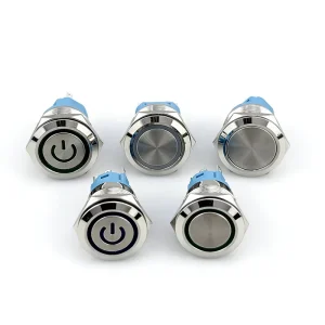 Metal Push Button Switch 12 16 19 22 25 30mm Waterproof Latching Momentary Push Button Switches