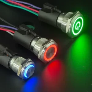 Metal Push Button Switches 16mm 19mm 22mm Momentary 12v LED Marine On Off Push Button Switch