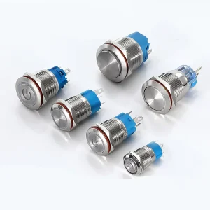 Metal Push-button Switch 8 12 16 19 22 25 30mm Self-locking Reset with Light Point Operation Power Small Button