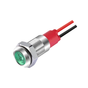 Metal Waterproof Indicator Pilot Light 6mm 8mm 10mm 12mm 12V 24V Stainless Steel Brass Led Wire 150mm Signal