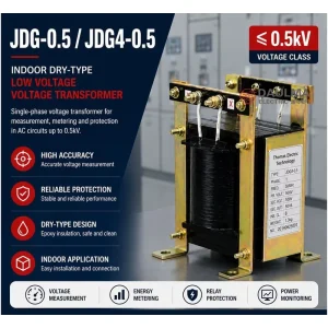Metering and Protection 0.5kV Potential Transformer JDG-0.5 JDG4-0.5 Indoor Dry-Type Voltage Transformer for Power Distributi