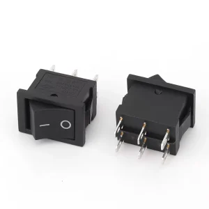 Micro Rocker Switch Panel on off Black Waterproof 2 Positions 6 Pin 3A 125vac 250vac Boat Switch
