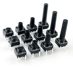 Micro Switch China Made Environmental Friendly High Temperature Resistant Push Button Switch 6*6*4.3-17H Light Touch Vertical No