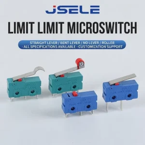 Micro Switch Three Pin Straight Insertion Curved Handle Travel Switch Mouse Button Switch Industrial Micro Switch