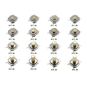 Micro Tactile Switch 4*4 Series 1.5mm ~ 6.8mm Height Multiple Specifications Push Button Switch