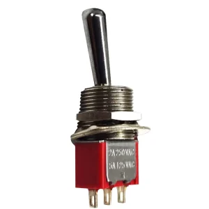 Mini 3A 250V 6 Pin DPDT Toggle Switches Metal with Rubber Material On Off On Function for 250V Electrical Equipment