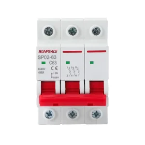 Mini AC Circuit Breaker 2P MCB Copper PA66 Material NXC DZ47 50A 6kA Breaking Capacity 600V 50/60Hz C/D/B Curve Modular