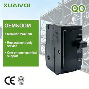 Mini AC MCB Circuit Breaker 6KA 2Pole Black 2P OEM ODM AC MCB Miniature Circuit Breaker 15-60A