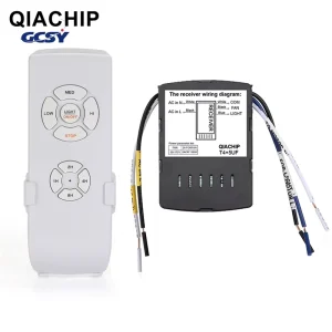 Mini Ceiling Fan Lamp Remote Control Kit AC 110-240V Timing Control Switch Adjusted Wind Speed Transmitter Receiver