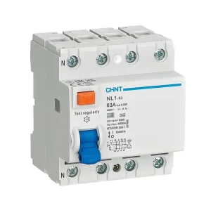 Mini Circuit Breaker 2P 4P NL1 63 2P 63A 30mA Residual Current Differential Copper 30mA Residual Current RCCB