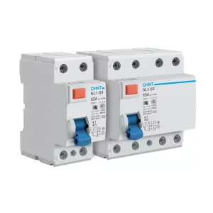 Mini Circuit Breaker 2P 4P NL1 63 63A 30mA Residual Current Copper Industrial Use 230 400V 50 60Hz 6kA Breaking