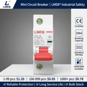 Mini Circuit Breakers DZ47s 1P C1A Din Rail MCB Protection 2-Pole 25A Miniature Circuit Breaker