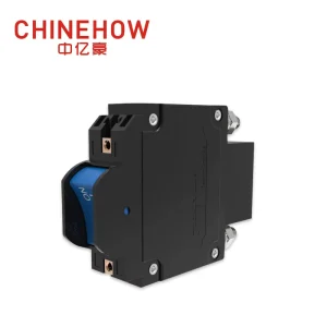 Mini Hydraulic Magnetic Circuit Breaker With Blue Angled Rocker with Guard for PDU and UPS