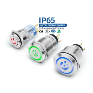 Mini Metal Push Button Switches 16mm 19mm 22mm DC AC IP65 Waterproof Momentary Start Button