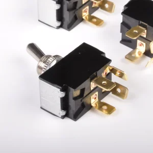 Mini Toggle Switch 12V 4 Pins Metal DPST Control Panel for Industrial Machinery