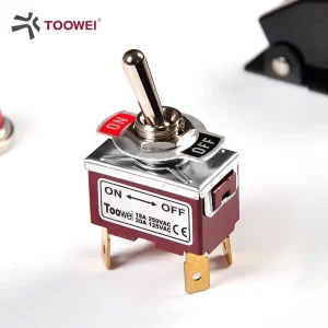 Mini Toggle Switch 12V 4 Pins Metal DPST Control Panel for Industrial Machinery