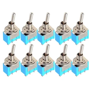 Mini Toggle Switch Brass Momentary Toggle Switches Waterproof 6A125V ON OFF ON 6pins 3 Position MTS 102 Switch Toggle