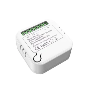 Mini Tuya WiFi BLE 400W Breaker Flip Design PC Material Home & Hotel Use No Neutral Wire Required Smart Switch Module