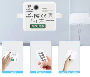 Mini Wireless Smart Switch Light Electrical 433MHZ RF 8 Key Remote Control Relay Receiver Home Led Lamp ON/OFF 220V