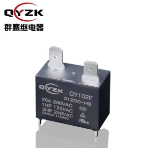 Miniature 20A 250V AC 1A SPST Power Relay 5V/12V/24V DC 24V QY102F-012DC-HS Epoxy Protected for PCB