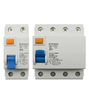 Miniature 2P 4P 30mA Type RCCB RCD ELCB Copper Residual Current Circuit Breaker Short Circuit Leakage Protection Miniature