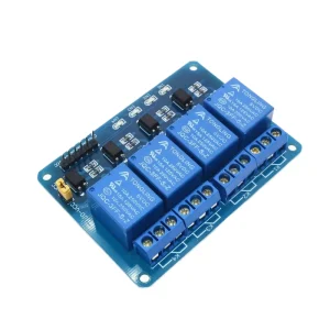 Miniature Blue 4 Channel 5V Low Power Relay Module Optocoupler Protective General Purpose Voltage Ardu DSP AVR PIC ARM Sealed
