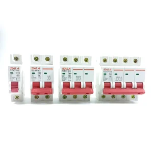 Miniature Circuit Breaker 1P 2P 3P 4P 63A Household Overload Protection MCB