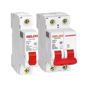 Miniature Circuit Breaker 1P Three-Phase Household Use 32A 2P 3P 4P 16A-63A DIN Rail PA66 Copper