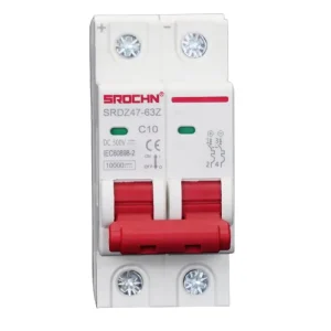 Miniature Circuit Breaker 2P Handle 500V Rated Voltage 10A Rated Current Durable Copper Protective Application MCB