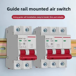 Miniature Circuit Breaker 3P MCB 6 KA Breaking Capacity Plastic Material DIN Rail Mount Model DZ47 63