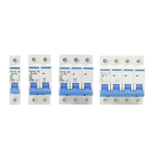 Miniature Circuit Breaker 6a-63a Household Electric Meter 4p Air Switch Mini Circuit Breaker 25A Rated 1p 2p 3p