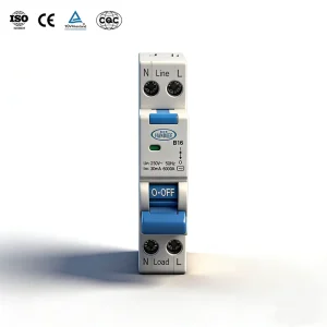 Miniature Circuit Breaker AC 1 4P 1 63Amp RCBO PA66 Material Rail Mounting CE Certified