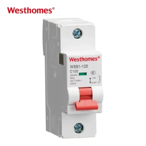 Miniature Circuit Breaker AC MCB WSB1-125 1P 2P 3P 4P 80A 100A 125A CE CB 6kA 10kA Breaking Capacity C80 C100 C125 MCB