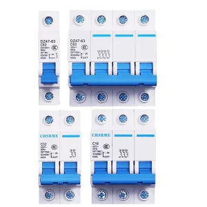 Miniature Circuit Breaker CE Certified 6 63A Electrical Breaker MCB 220V Rated Voltage 6ka Breaking Capacity