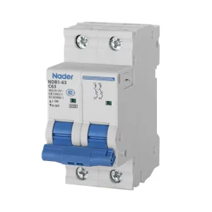 Miniature Circuit Breaker DC System Protection Equipment Nader NDB1-63 2P Circuit Breaker