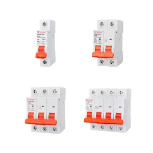 Miniature Circuit Breaker DIN Rail Mounting 6kA 63A Curve B AC Leakage Protection CE Certified Industrial Use