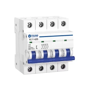 Miniature Circuit Breaker MCB 1P 2P 3P 4P 4.5kA Breaking Capacity 400V 50 60Hz Din Rail Air Switch Breaker