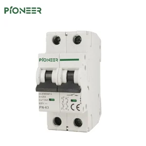 Miniature Circuit Breaker for DC 600V 6/10/16/20/25/32/40/50/63A 10KA Breaking for Solar Systems Industrial Equipment DC