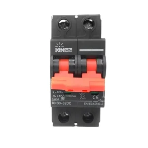 Miniature Circuit Breaker for PV Solar System 1P 2P 3P 4P 20A 32A DC MCB With 500V Rated Voltage 6KA Breaking Capacity