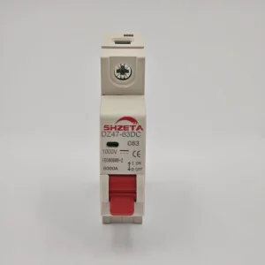 Miniature Circuit Breaker for Solar PV System 1P DC16A 32A 63A PA66 Material 500Vdc 1000V Rated Voltage with LI Protection