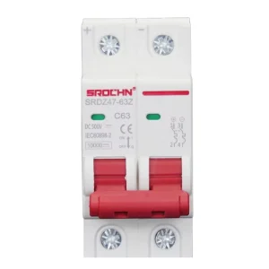 Miniature Circuit Breakers 63A 500V DC Copper Material Overvoltage Overcurrent Protectors MCB