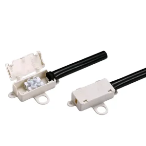 Model 411 IP20 2-Way Terminal Box Durable PP Plastic Enclosure Dustproof Splashproof Features for Terminal Blocks