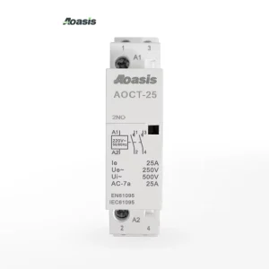 Modular Household AC Contactor 2P 16A 25A 220V 230V 50/60HZ 2NO 2NC 1NO1NC for Household Applications