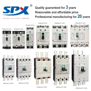 SM30 IEC CE CB AC/DC MCCB 3P 400V 30kA 50/60Hz Molded Case Circuit Breaker 2P 3P 80A 100A 125A