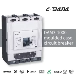 Molded Case Circuit Breaker DAM3 1000 Compact Circuit Breaker 1000A Thermal Magnetic Adjustable MCCB 0.7-1In