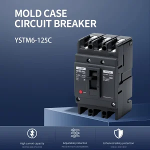 Molded Case Circuit Breaker MCCB 3P 10-125A 18/36kA AC230/400/690V Thermal-Magnetic Industrial Breaker YSTM6-125C