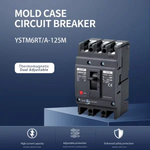 Molded Case Circuit Breaker MCCB 3P 16-1250A 8kA-85kA AC400V Adjustable Thermal-Magnetic Industrial Breaker YSTM6RT/A-125M